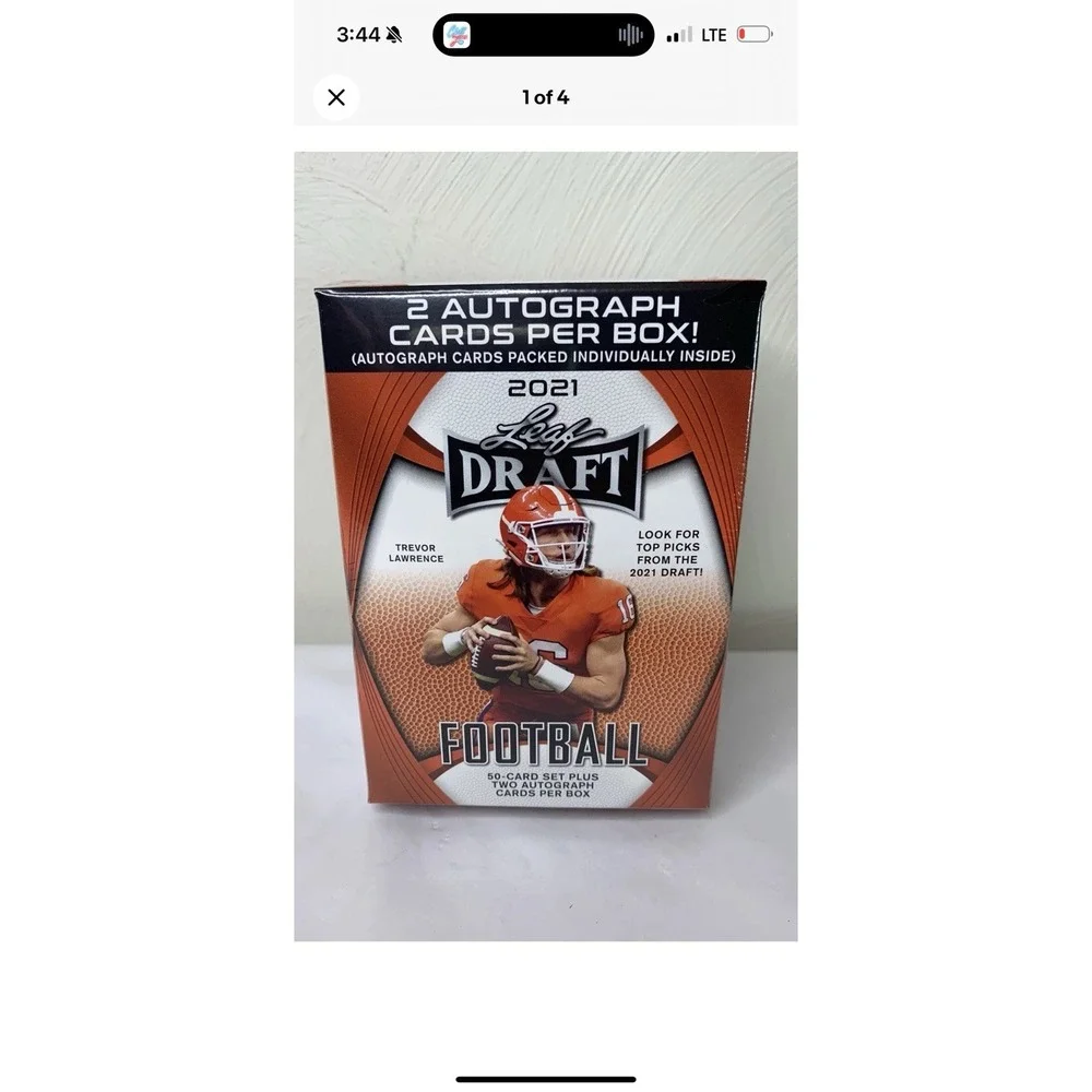 2021‎ NFL Leaf Draft Football Blaster Box Trading Card Set - 2 Autographs